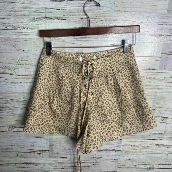 Charlie Holiday Pants - Charlie holiday short leopard print  lace up size small